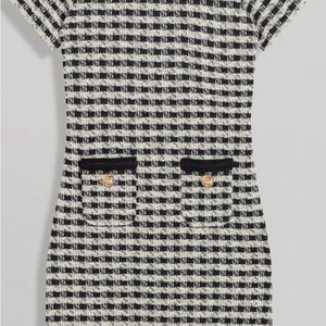 H&M Monochrome Plaid Dress